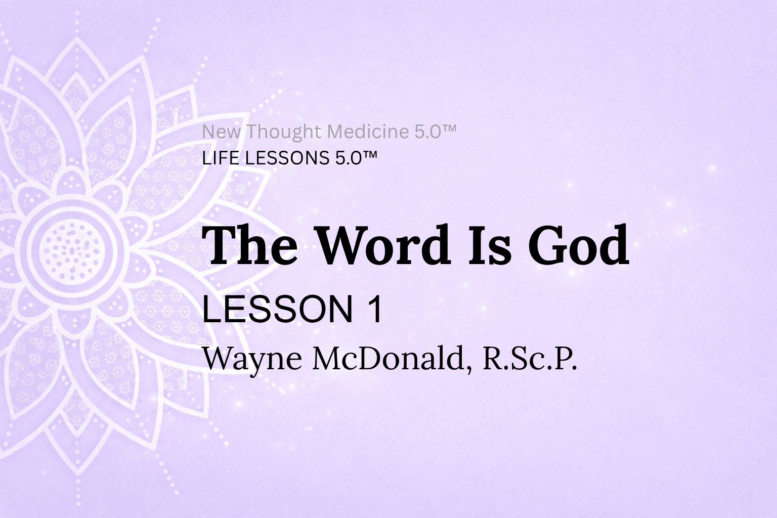 LESSON 1 The Word Is God PDF