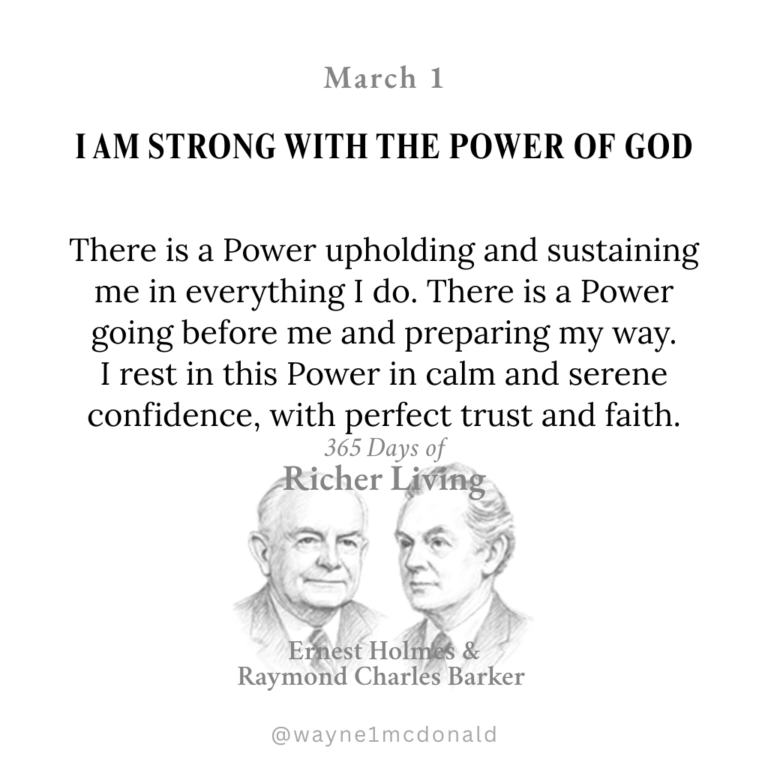 365 Days of Richer Living-I AM STRONG WITH THE POWER OF GOD