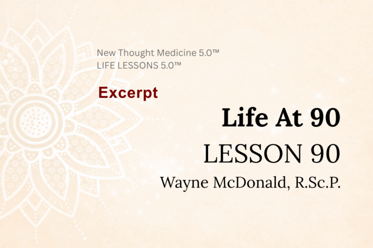 Excerpt LIFE LESSON 90 Life At 90