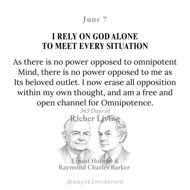 365 Days of Richer Living-I RELY ON GOD ALONE TO MEET EVERY SITUATION