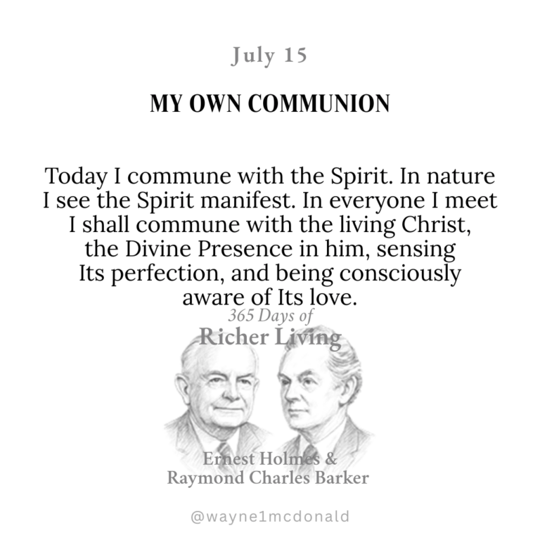MY OWN COMMUNION