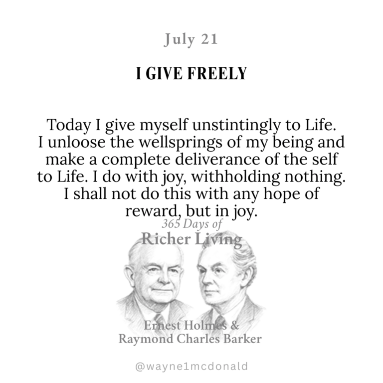 I GIVE FREELY
