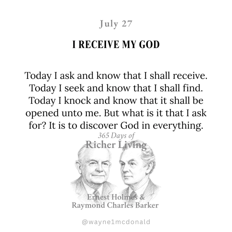 I RECEIVE MY GOD