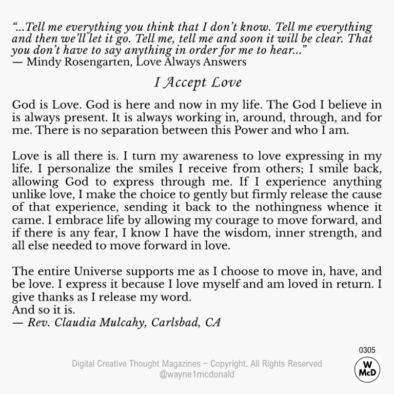 I Accept Love (Creative Thought)