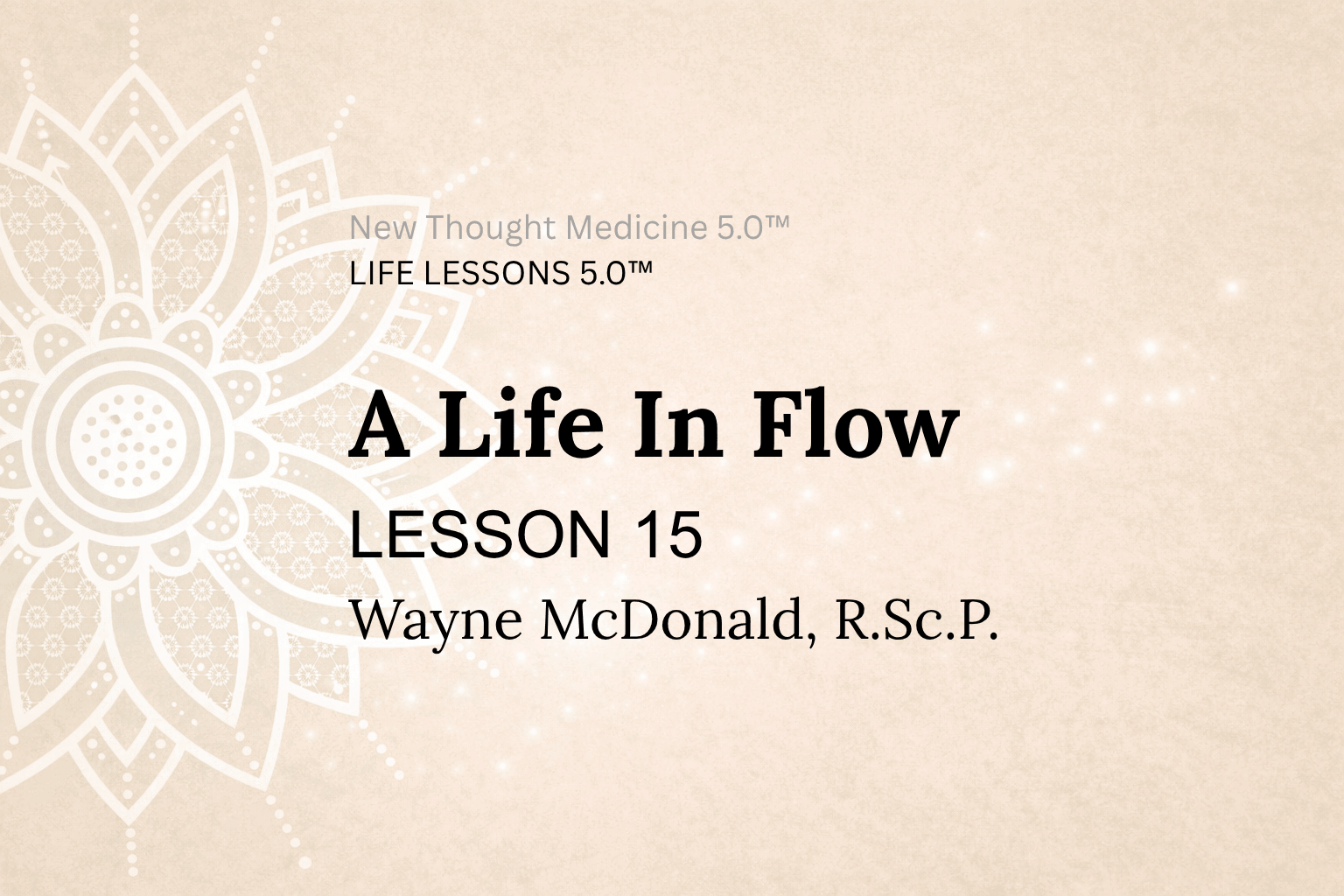 LESSON 15 A Life In Flow PDF