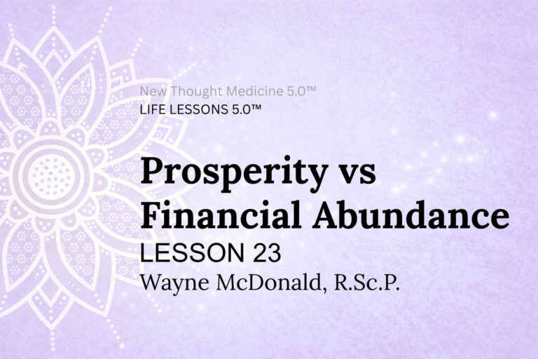 LESSON 23 Prosperity vs Financial Abundance PDF