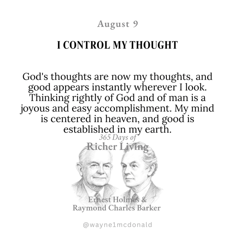 I CONTROL MY THOUGHT: 365 Richer Living Ernest Holmes