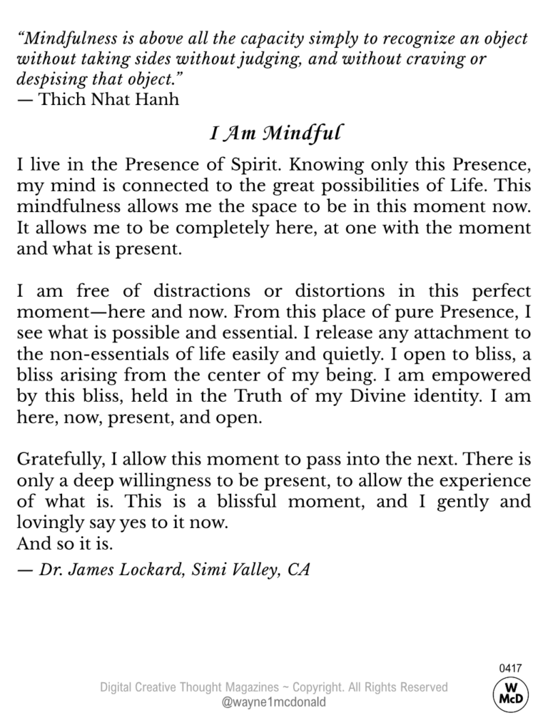 I Am Mindful-Creative Thought
