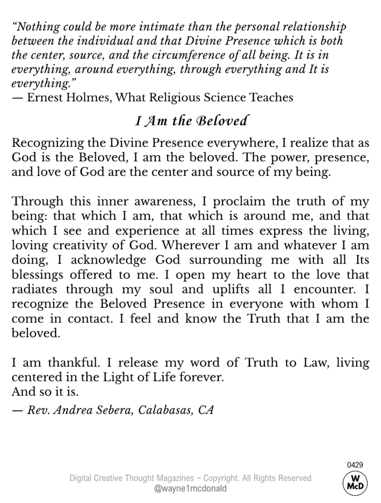 I Am the Beloved-Creative Thought