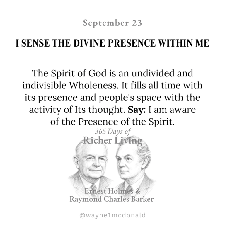 I SENSE THE DIVINE PRESENCE WITHIN ME: 365 Richer Living