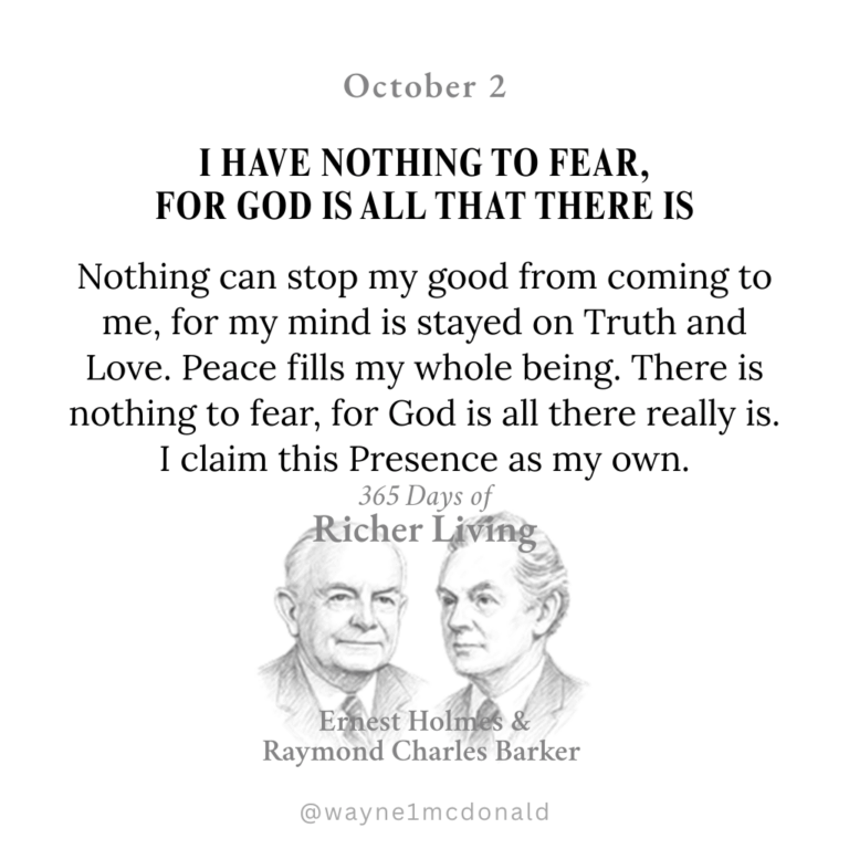 I HAVE NOTHING TO FEAR: 365 Richer Living Ernest Holmes