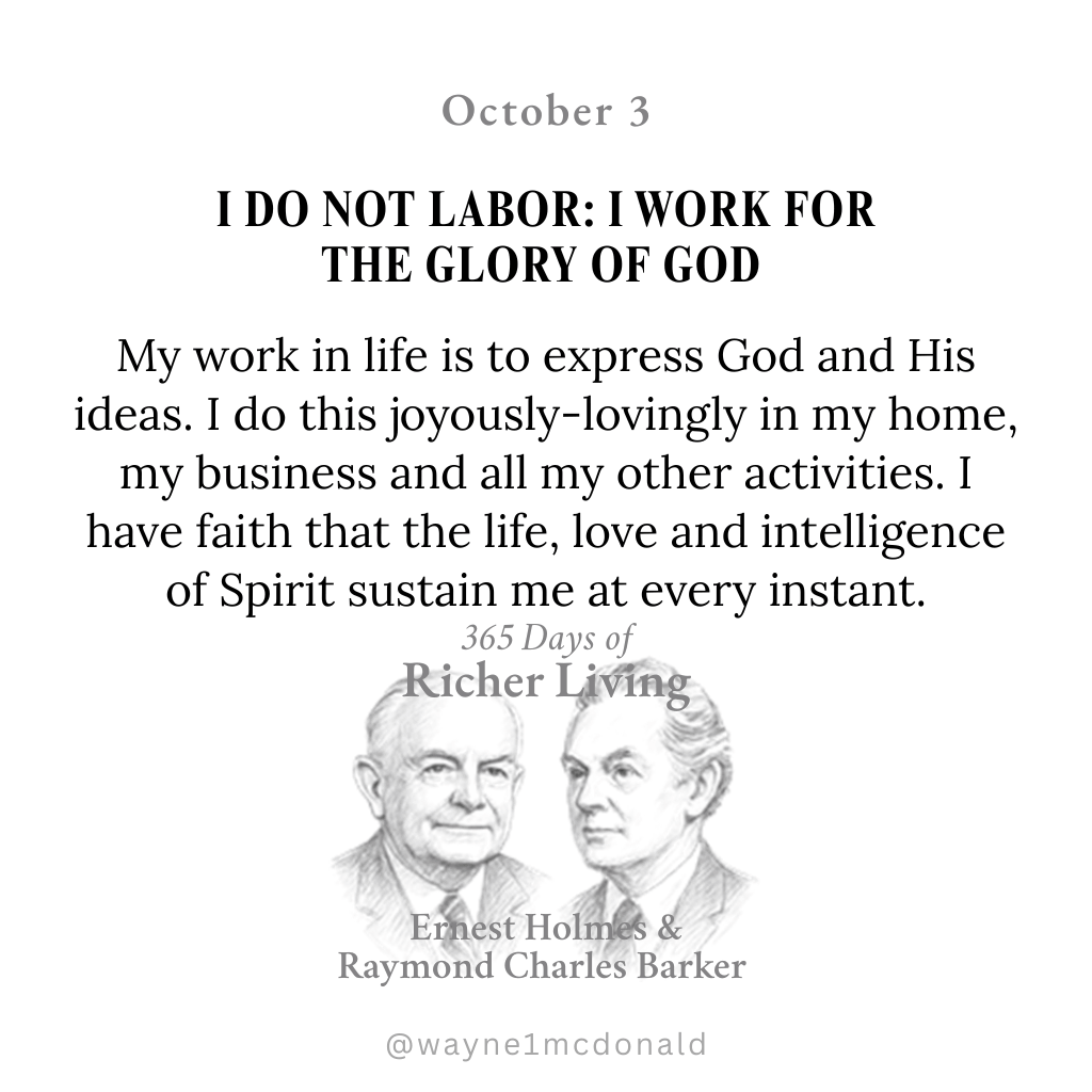 I WORK FOR GOD’S GLORY