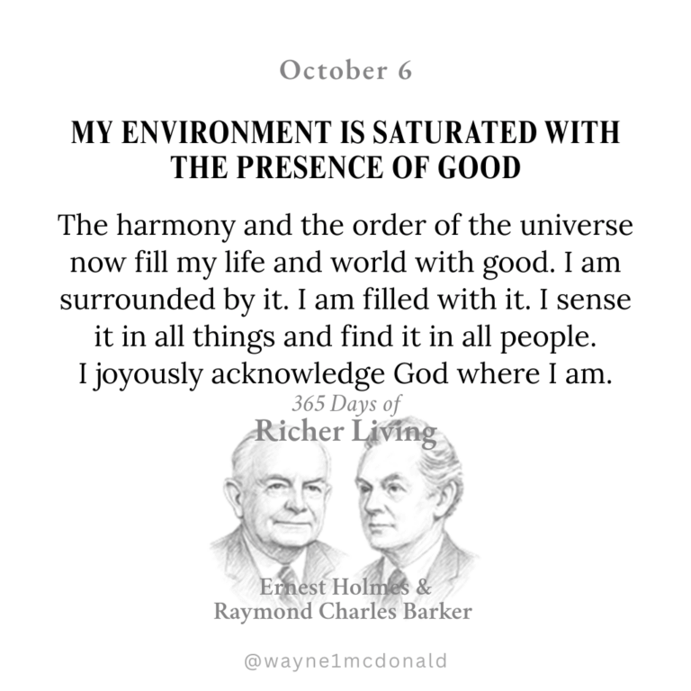 I AM SATURATED WITH GOOD: 365 Richer Living Ernest Holmes