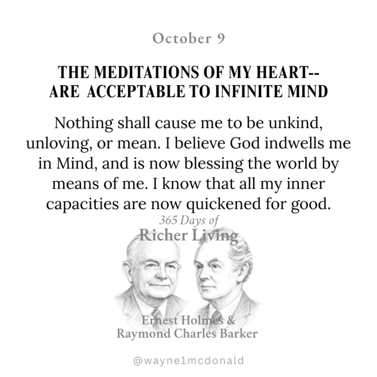 THE MEDITATIONS OF MY HEART: 365 Richer Living Ernest Holmes