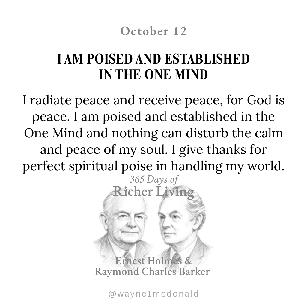 I AM POISED IN THE ONE MIND