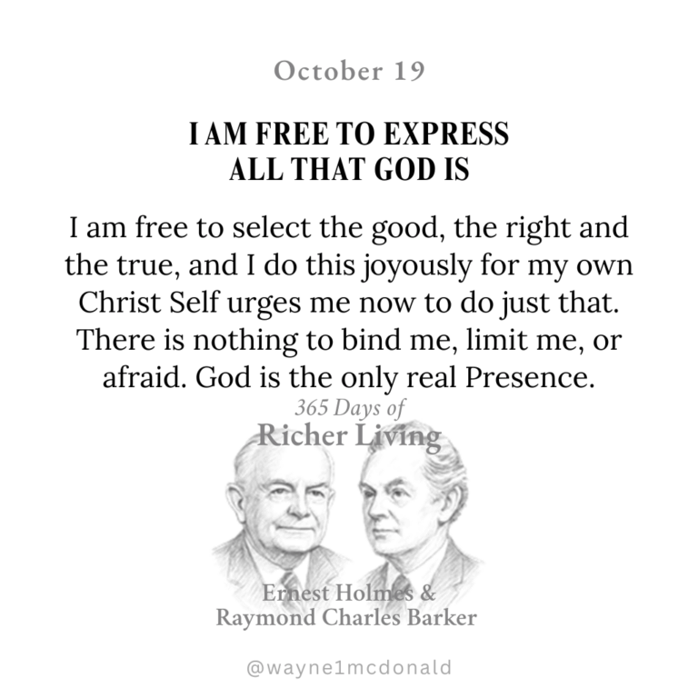 I AM FREE TO EXPRESS: Ernest Holmes 365 Richer Living