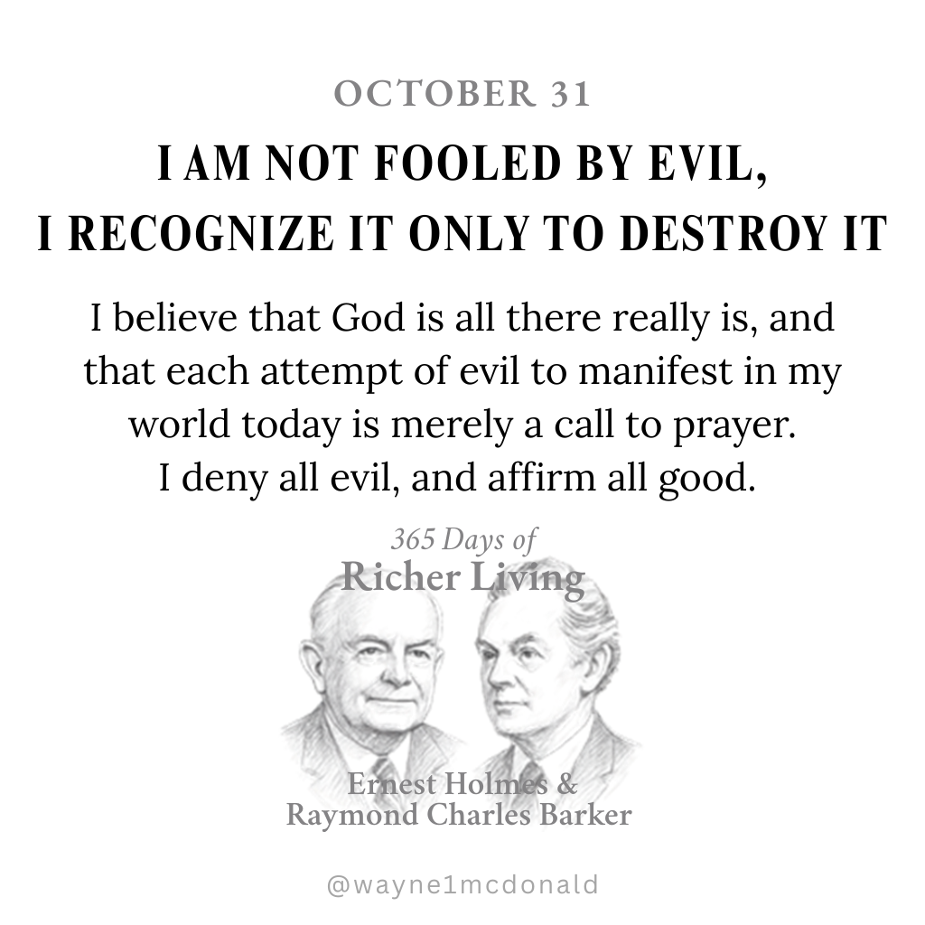 I AM NOT FOOLED BY EVIL